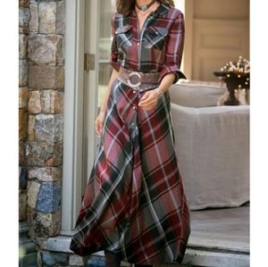 Soft surroundings TERRIFIC TARTAN DRESS